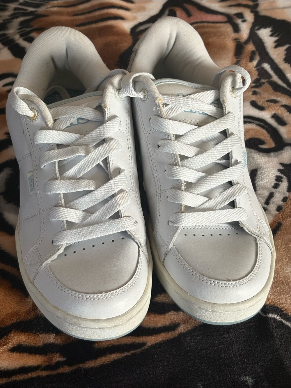 Vans White Low-Top Leather Sneakers